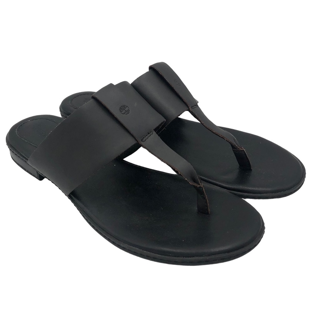 Timberland Women's Cherrybrook Thong Sandal Black Size 8